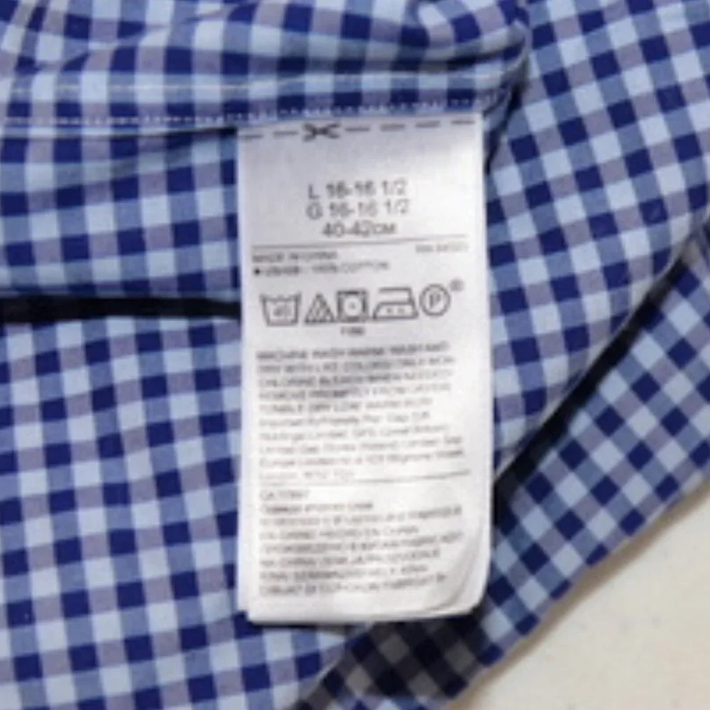 Banana Republic Men's Small Blue Plaid Button Up Shirt – Size: Large - Picture 10 of 11